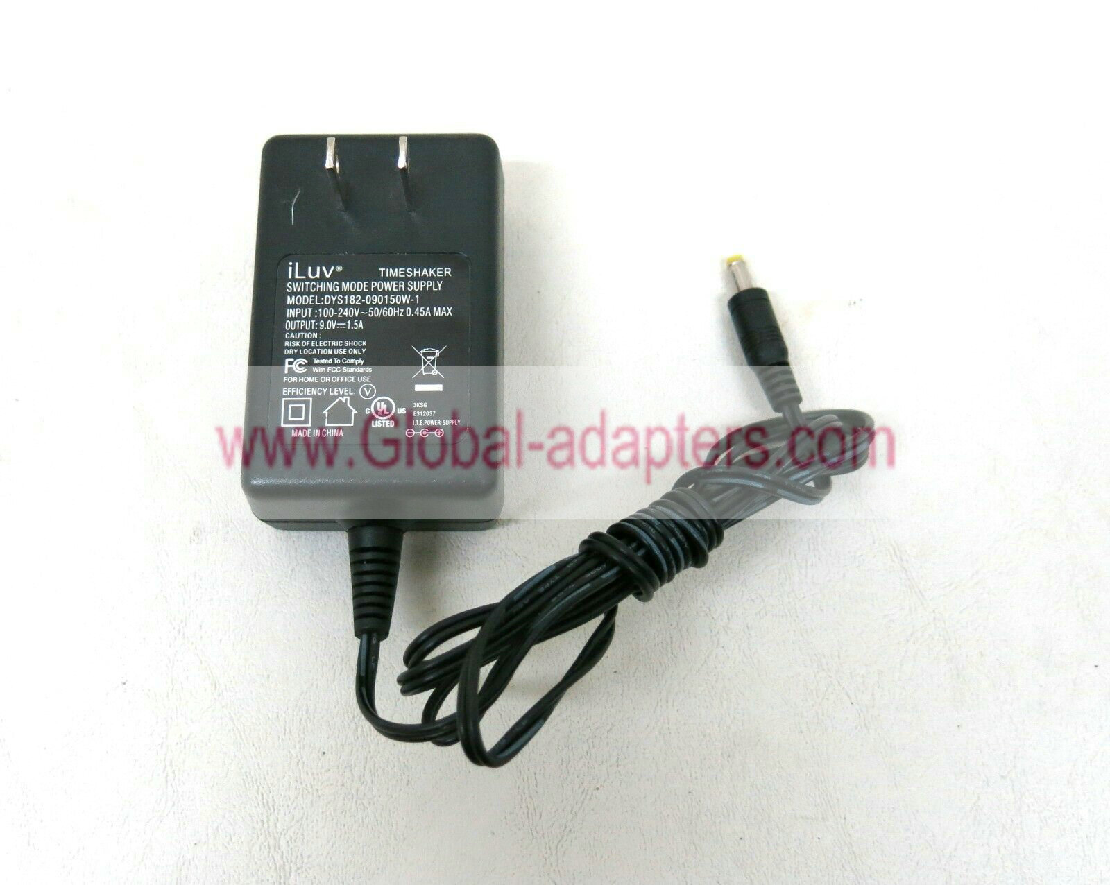 New iLuv DYS DYS182-090150W-1 Power Supply 9V 1.5A AC Adapter for TIME SPEAKER